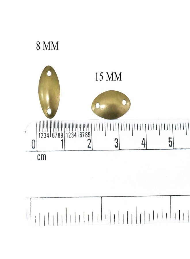 Embroiderymaterial Bean Shape Metal Sequins for Craft, Embroidery and Jewellery Making 100gm (8 * 15MM, Gold) - Image 2